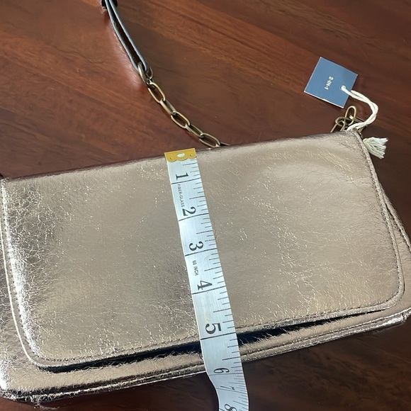UNIVERSAL THREAD Flap Crossbody Bag - Metallic Bronze chain link purse New - Picture 7 of 9